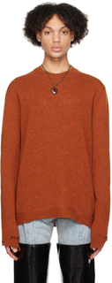 Коричневый свитер с круглым вырезом Marni