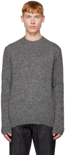 Серый свитер с круглым вырезом Jil Sander