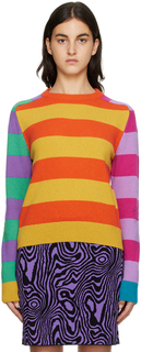 Разноцветный свитер с цветными блоками Moschino