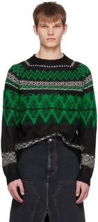 Черно-зеленый скандинавский свитер Andersson Bell