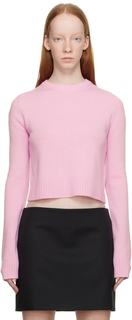Розовый свитер с круглым вырезом Sportmax