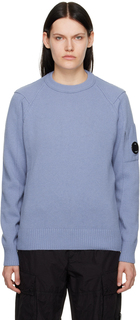 Синий свитер с круглым вырезом C.P. Company