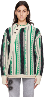 Зеленый свитер с пуговицами ADER error