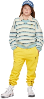 Детский свитер с туканом в бело-синюю полоску The Animals Observatory