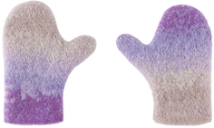 Детские фиолетовые варежки с градиентом ERL