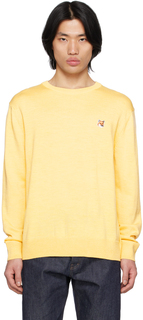Желтый свитер с головой лисы Maison Kitsuné