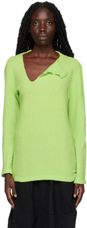 Зеленый свитер с вырезом Comme des Garçons Homme Plus