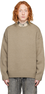 Серо-коричневый массивный свитер FRAME