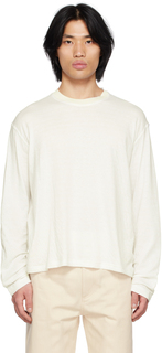 Белая полосатая футболка с длинным рукавом SUNNEI