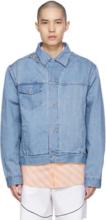 SSENSE Эксклюзивная синяя джинсовая куртка Commission