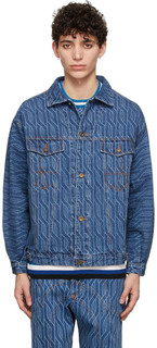 Синяя фирменная джинсовая куртка Ahluwalia