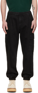 Черные брюки карго со вставками Solid Homme