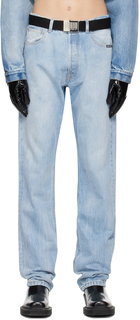 Синие выцветшие джинсы VTMNTS