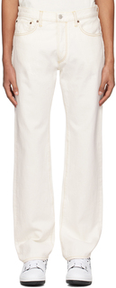 Белые джинсы прямого кроя в стиле 50-х Re/Done