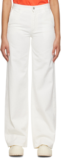 Белые джинсы с 4 карманами MM6 Maison Margiela