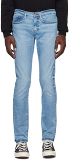 Синие джинсы скинни L&apos;Homme Degradable FRAME