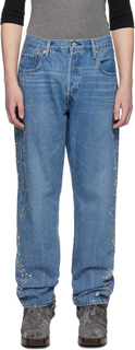 SSENSE Эксклюзивные синие джинсы Levis Edition 501 Anna Sui