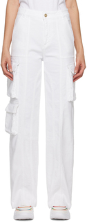 Белые джинсы карго Versace Jeans Couture