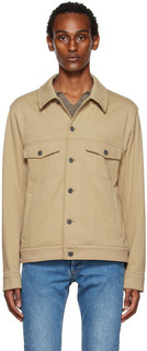 Серо-коричневая мягкая куртка Trucker Vince