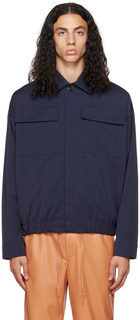 Темно-синяя куртка Beno Nanushka
