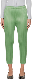 Зеленые февральские брюки Monthly Colors Pleats Please Issey Miyake