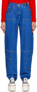 Синие джинсы для спецодежды Pushbutton