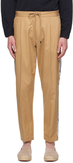 Светло-коричневые зауженные брюки BOSS