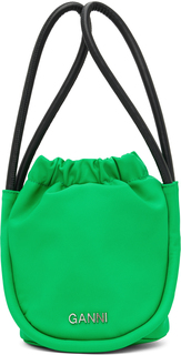 Зеленая мини-сумка с узлом GANNI