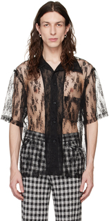 SSENSE Эксклюзивная черная рубашка на пуговицах Anna Sui