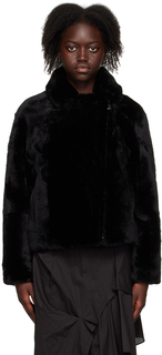 Черная меховая куртка на молнии Yves Salomon - Meteo
