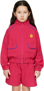 Детская розовая куртка с вышивкой The Campamento