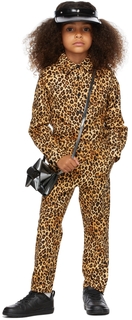 Детская светло-коричневая куртка с леопардовым принтом CRLNBSMNS