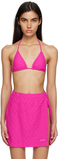 Розовый бикини-топ &apos;La Greca&apos; Versace Underwear