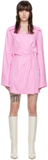 Розовое мини-платье Esma Nanushka