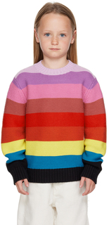 Детский свитер в разноцветную полоску Stella McCartney