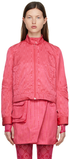 Розовая куртка из переработанного полиэстера Marine Serre