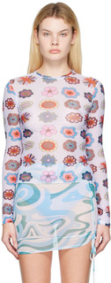 SSENSE Exclusive Multicolor Psychedelic Daisies Cover Up FENSI Фэнси