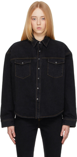 Черная джинсовая куртка WARDROBE.NYC