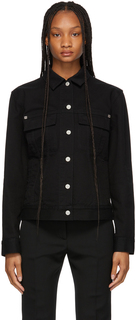Черная джинсовая потертая куртка Reactiv Givenchy