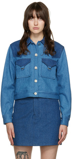 SSENSE Эксклюзивная синяя джинсовая куртка Alia Maiden Name