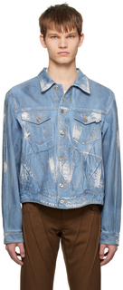 SSENSE Эксклюзивная синяя джинсовая куртка Juntae Kim