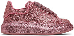Детские розовые кроссовки с блестками Alexander McQueen