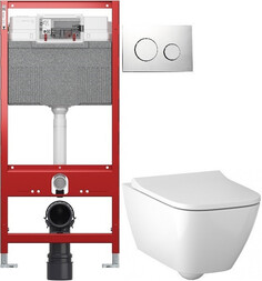 Комплект подвесной унитаз Geberit Smyle Square 500.683.00.2 + система инсталляции Tece 9300302 + 9240921
