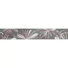 Бордюр Azori Sonnet Grey Flower 6,2x50,5
