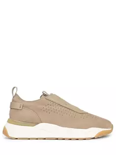 Кроссовки из нубука на меху Santoni