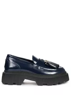 Лоферы кожаные Santoni