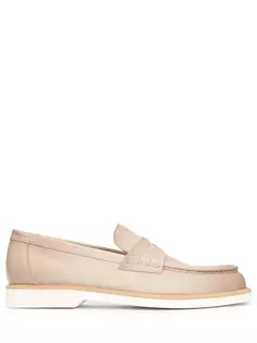 Лоферы кожаные Santoni