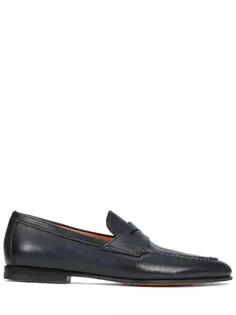 Лоферы кожаные Santoni