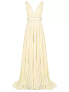 Платье плиссированное со шлейфом Prada