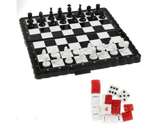 Настольные игры Играем вместе Шахматы магнитные 3 в 1 Буба